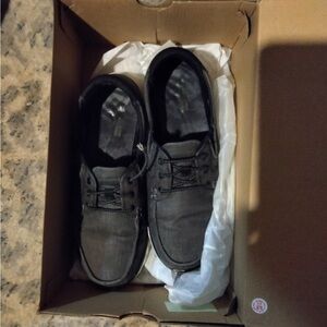 Skechers Women's Gray Lace-Up Loafers